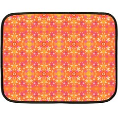  Pattern Abstract Orange Fleece Blanket (mini) by Simbadda