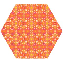  Pattern Abstract Orange Wooden Puzzle Hexagon by Simbadda