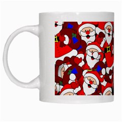 Nicholas Santa Christmas Pattern White Mugs