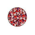 Nicholas Santa Christmas Pattern Hat Clip Ball Marker (4 pack) Front