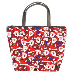 Nicholas Santa Christmas Pattern Bucket Bag