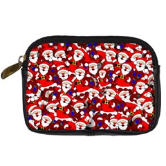 Nicholas Santa Christmas Pattern Digital Camera Leather Case by Simbadda