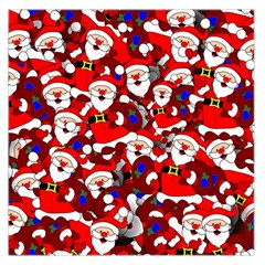 Nicholas Santa Christmas Pattern Large Satin Scarf (square)