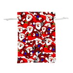 Nicholas Santa Christmas Pattern Lightweight Drawstring Pouch (S) Front