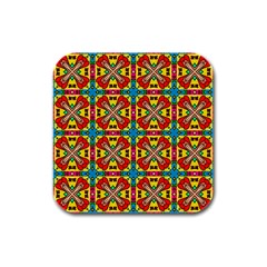 Seamless Pattern Tile Tileable Rubber Square Coaster (4 Pack)  by Simbadda