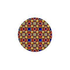 Stained Glass Pattern Texture Golf Ball Marker (4 Pack) by Simbadda