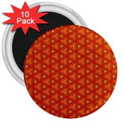 Pattern Fall Colors Seamless Bright 3  Magnets (10 Pack)  by Simbadda