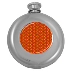 Pattern Fall Colors Seamless Bright Round Hip Flask (5 Oz) by Simbadda