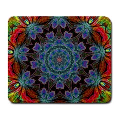 Abstract Art Blue Orange Large Mousepads by Simbadda