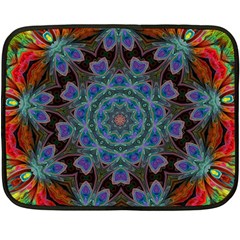 Abstract Art Blue Orange Double Sided Fleece Blanket (mini) 