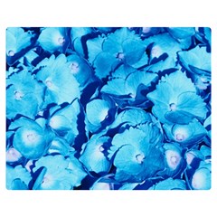 Hydrangea Blue Petals Flower Double Sided Flano Blanket (medium)  by Simbadda