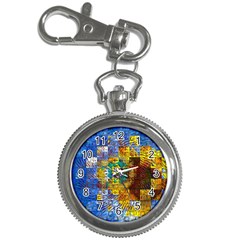 Sunflower Kaleidoscope Pattern Key Chain Watches by Simbadda