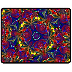 Kaleidoscope Pattern Ornament Double Sided Fleece Blanket (medium)  by Simbadda