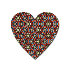 Pattern Stained Glass Church Heart Magnet by Simbadda