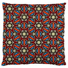 Pattern Stained Glass Church Large Cushion Case (two Sides) by Simbadda