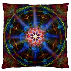 Mandala Pattern Kaleidoscope Large Flano Cushion Case (two Sides) by Simbadda