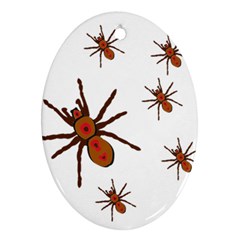 Insect Spider Wildlife Oval Ornament (two Sides) by Mariart