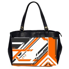 Abstract Art Pattern Oversize Office Handbag (2 Sides)