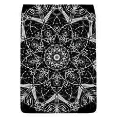 Black And White Pattern Monochrome Lighting Circle Neon Psychedelic Illustration Design Symmetry Removable Flap Cover (s)