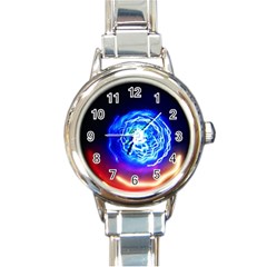 Light Circle Ball Sphere Organ Shape Physics Volgariver Ununseptium Z117 Unoptanium Island Round Italian Charm Watch by Vaneshart