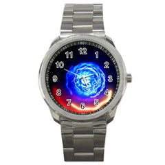 Light Circle Ball Sphere Organ Shape Physics Volgariver Ununseptium Z117 Unoptanium Island Sport Metal Watch by Vaneshart