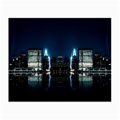 Night City Landscape Small Glasses Cloth (2 Sides) by Vaneshart