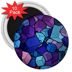 Geometric Pattern 3  Magnets (10 Pack) 