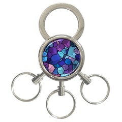 Geometric Pattern 3-ring Key Chain