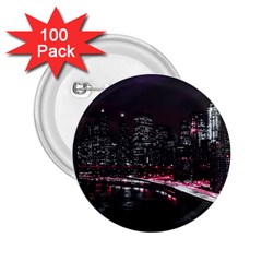 New York City Night 2 25  Buttons (100 Pack) 