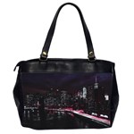New York City Night Oversize Office Handbag (2 Sides) Back