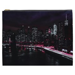 New York City Night Cosmetic Bag (xxxl) by Vaneshart