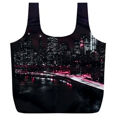 New York City Night Full Print Recycle Bag (xl)