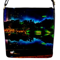 Night City Flap Closure Messenger Bag (s)