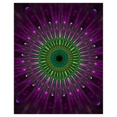 Light Abstract Flower Purple Petal Glass Color Circle Art Symmetry Digital Shape Fractal Macro Photo Drawstring Bag (small)