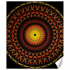 Spiral Pattern Circle Neon Psychedelic Illustration Design Symmetry Shape Mandala Canvas 20  X 24  by Vaneshart