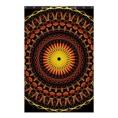 Spiral Pattern Circle Neon Psychedelic Illustration Design Symmetry Shape Mandala Shower Curtain 48  X 72  (small) 