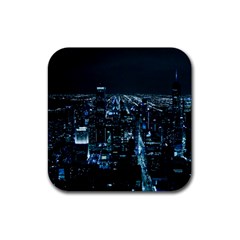 Building Night City Rubber Coaster (square)  by Vaneshart