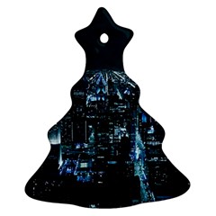 Building Night City Christmas Tree Ornament (two Sides) by Vaneshart