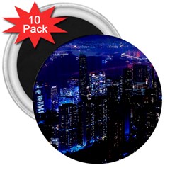 Night City Dark 3  Magnets (10 Pack)  by Vaneshart