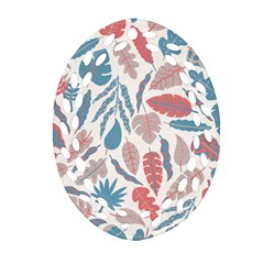 Leaves Art Pattern Ornament (oval Filigree)