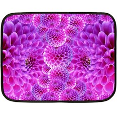 Nature Blossom Plant Flower Purple Petal Bloom Pattern Pollen Pink Flora Flowers Dahlia Design Beaut Double Sided Fleece Blanket (mini) 