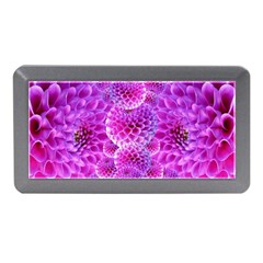 Nature Blossom Plant Flower Purple Petal Bloom Pattern Pollen Pink Flora Flowers Dahlia Design Beaut Memory Card Reader (mini)