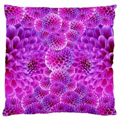 Nature Blossom Plant Flower Purple Petal Bloom Pattern Pollen Pink Flora Flowers Dahlia Design Beaut Standard Flano Cushion Case (two Sides) by Vaneshart