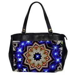 Light Abstract Structure Star Pattern Toy Circle Christmas Decoration Background Design Symmetry Oversize Office Handbag (2 Sides)