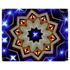 Light Abstract Structure Star Pattern Toy Circle Christmas Decoration Background Design Symmetry Double Sided Flano Blanket (medium)  by Vaneshart