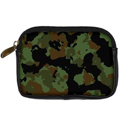 Beautiful Army Camo Pattern Digital Camera Leather Case