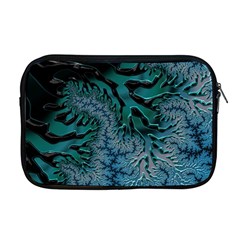 Creative Wing Abstract Texture River Stream Pattern Green Geometric Artistic Blue Art Aqua Turquoise Apple Macbook Pro 17  Zipper Case