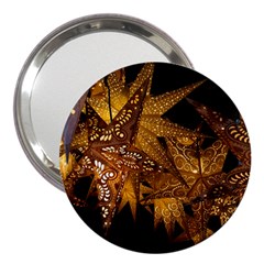 Star Decoration Christmas Christmas Decoration Symmetry Christmas Lights Fractal Art Luminous Stars 3  Handbag Mirrors by Vaneshart