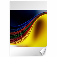 Abstract Spiral Wave Line Color Colorful Yellow Paper Still Life Circle Font Illustration Design Canvas 24  X 36 