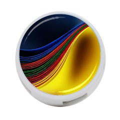 Abstract Spiral Wave Line Color Colorful Yellow Paper Still Life Circle Font Illustration Design 4-port Usb Hub (one Side) by Vaneshart